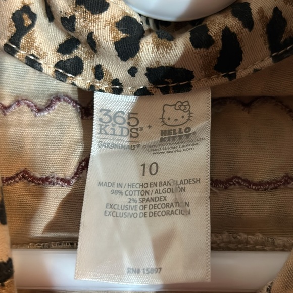 365 Kid Hello Kitty Leopard Snap Front Jacket Size 10-EUC - Picture 3 of 7